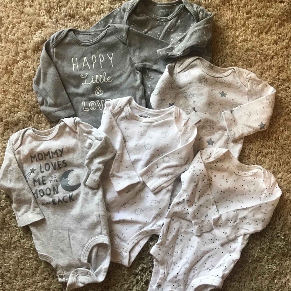 Boys long sleeve onesie bundle